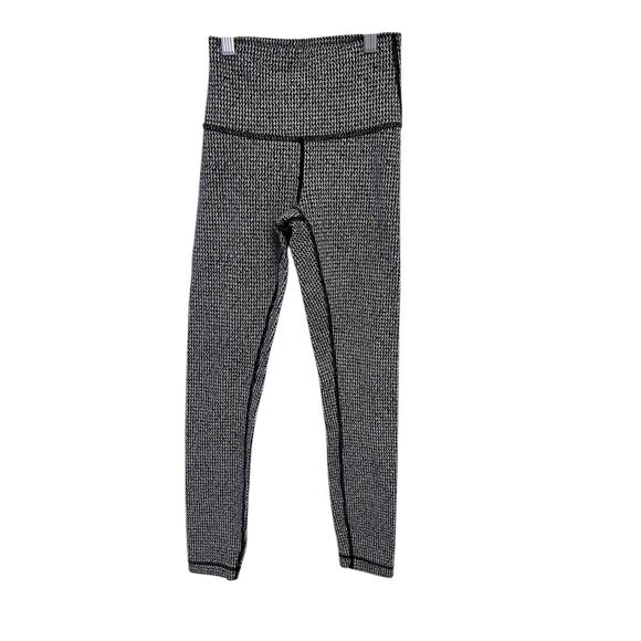 Lululemon Wunder Under size 2  Houndstooth Leggings 7/8 lenght - Picture 1 of 3